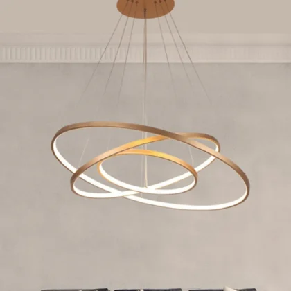 Gold Ring Pendant Lamp Large (3 Rings)