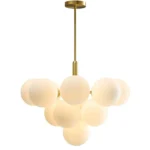 Tabner Chandelier Light (Large) – Luxury Modern Hanging Ceiling Light for Living Room & Dining Area
