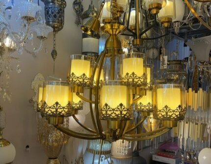 Chandelier matching wall lights